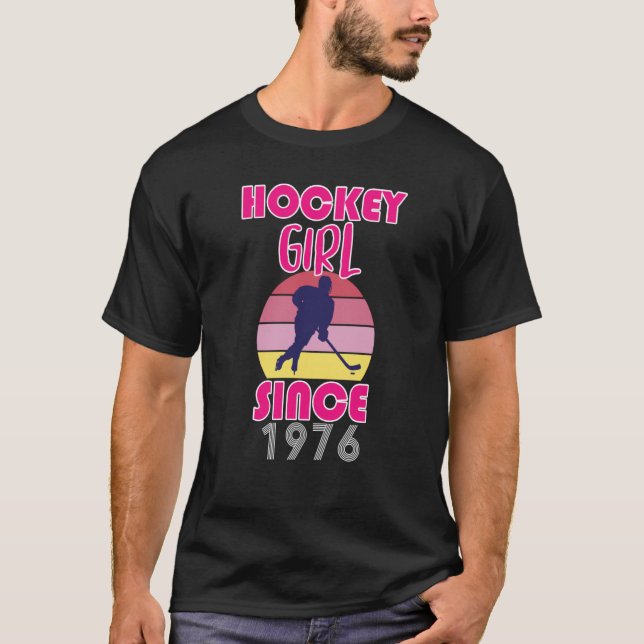 T-shirt Hockey girl since 1976 (Devant)