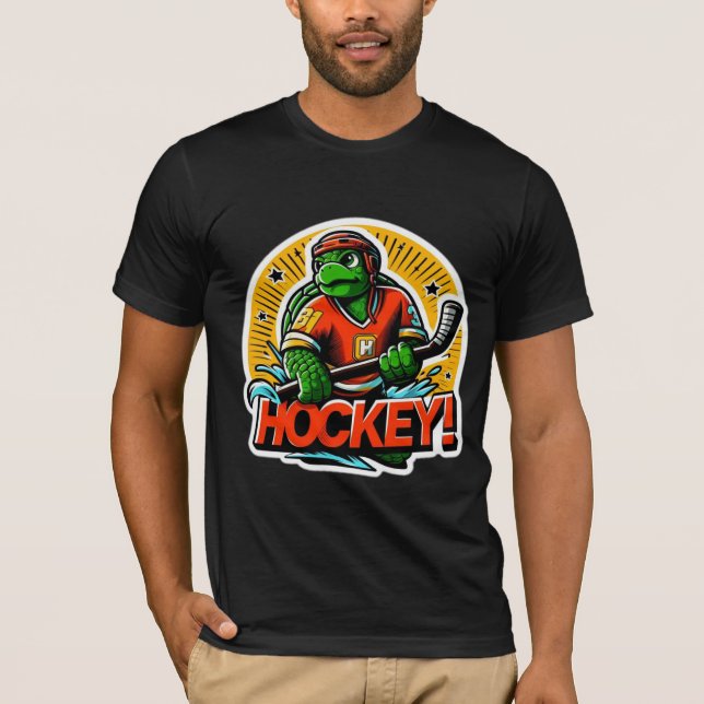 T-SHIRT HOCKEY GLACE-MER TURTUE 4 (Devant)