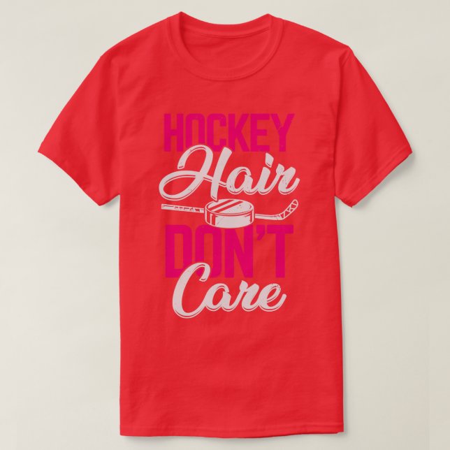 T-shirt Hockey Hair Dont soin (Design devant)