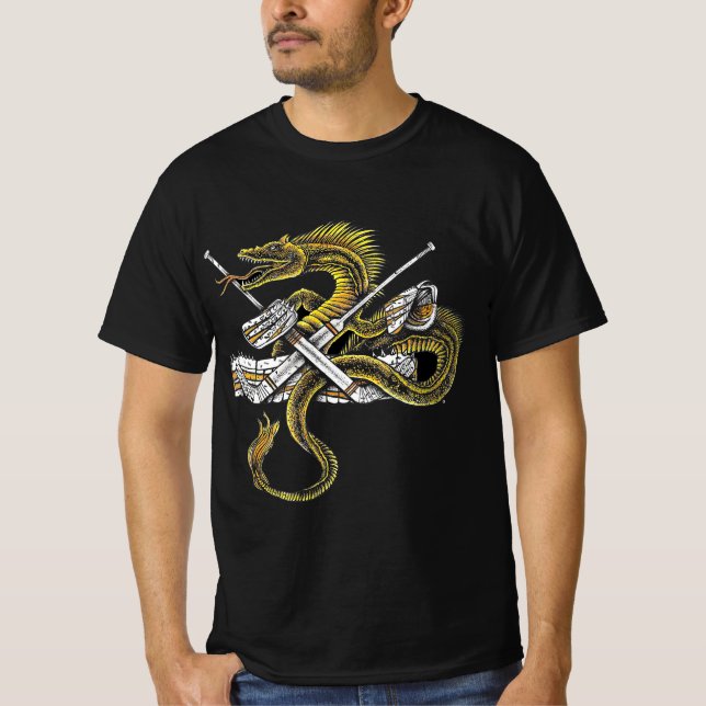T-shirt Hockey incroyable avec graphique Dragon (Devant)