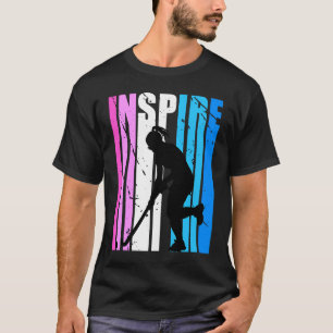 T-shirt Hockey Inspiration couleur bleu rose Inspiration M