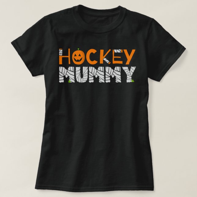 T-shirt Hockey Maman Halloween Chemise Hockey Mummy Classi (Design devant)