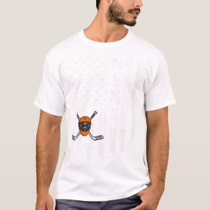 T-shirt Hockey Nene Drapeau Américain Noël Vintage Xmas F