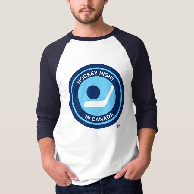 T-shirt Hockey Nuit Rétro Raglan (Devant)
