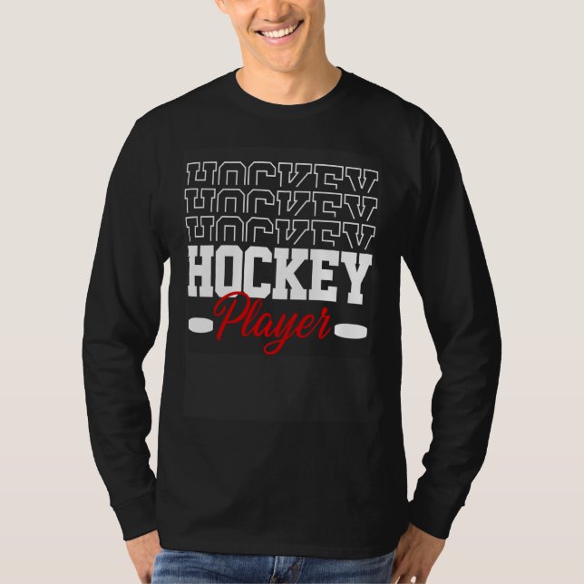 T-shirt Hockey Player Ice and Roller Hockey (Devant)