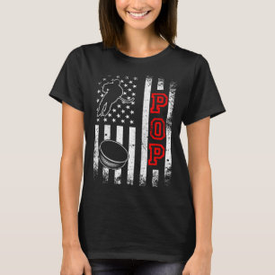 T-shirt Hockey Pop Drapeau Américain  Hockey