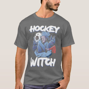 T-shirt Hockey sorcière Halloween Sport Hockey sur glace p
