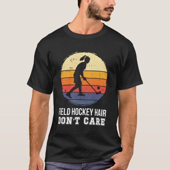 T-shirt Hockey sur gazon de terrain Joueur de hockey de te (Devant)