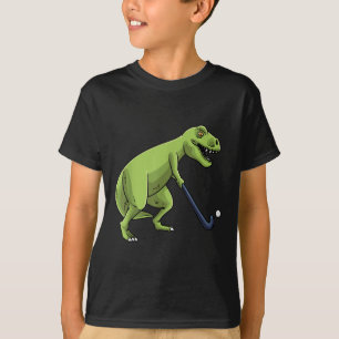 T-shirt Hockey sur gazon Dinosaure T-rex Joueur Hommes Fem