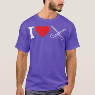 T-shirt Hockey sur gazon I Love Hockey sur gazon