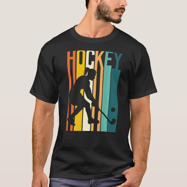 T-shirt Hockey sur gazon Vintage rétroactif (Devant)