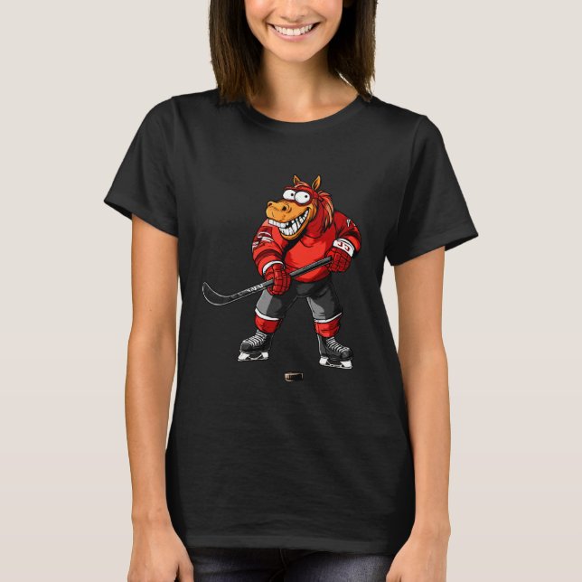 T-shirt Hockey sur glace à cheval (Devant)
