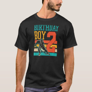 T-shirt Hockey sur glace âgé de 2 ans thème 2e fête d'anni