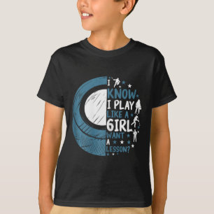 T-shirt Hockey sur glace drôle Je sais que je joue comme u