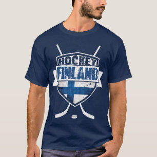 T-shirt Hockey sur glace Finlande Bouclier Suomi Tee