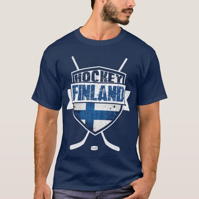 T-shirt Hockey sur glace Finlande Bouclier Suomi Tee (Devant)