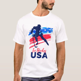 T-shirt Hockey sur glace USA Soutien de l'équipe T USA Dra