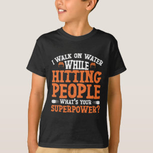 T-shirt Hockey sur glace Vintage Je marche sur l'eau tout