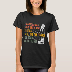 T-shirt Hockey sur glace Vintage Retro Pour épicerie Allez