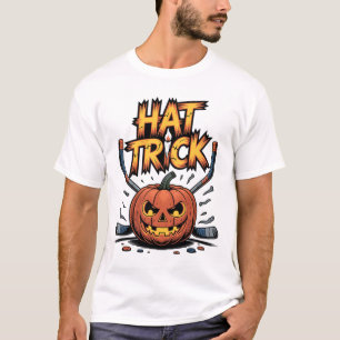 T-shirt Hockey Trick Halloween Épouvantable Citrouille Hoc