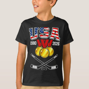 T-shirt Hockey Vintage Usa Bâtons Croisés 1982 2026