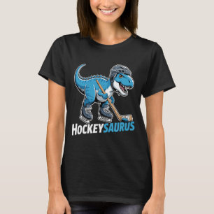 T-shirt Hockeysaurus Joueur de Hockey sur Glace Dinosaure 