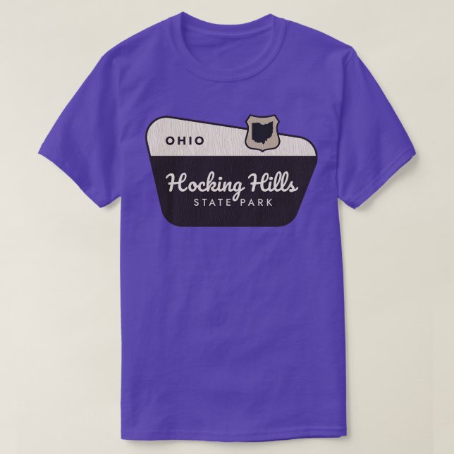 T-shirt Hocking Hills State Park Ohio Affiche de bienvenue (Design devant)