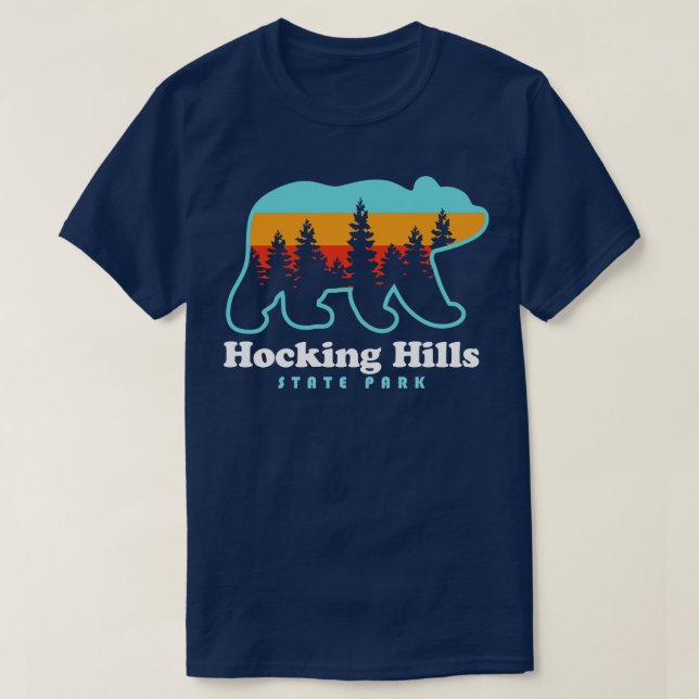 T-shirt Hocking Hills State Park Ohio Bear (Design devant)