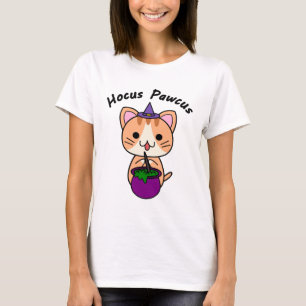 T-shirt Hocus Pawcus - Ginger Tabby Chat - Écriture Noire