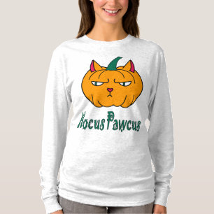 T-shirt Hocus pawcus Halloween citrouille ginger cat magie