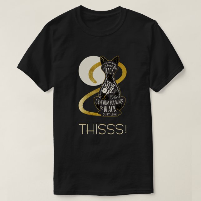 T-shirt Hocus Pocus Cat Spell - Juste. Comme. Ça ! (Design devant)