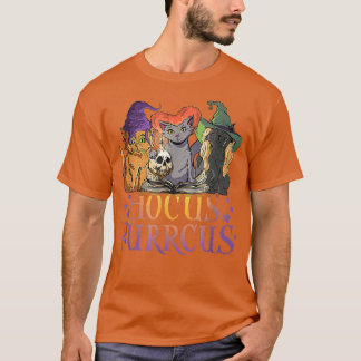 T-shirt Hocus Purrcus Halloween Chats sorciers drôle Parod