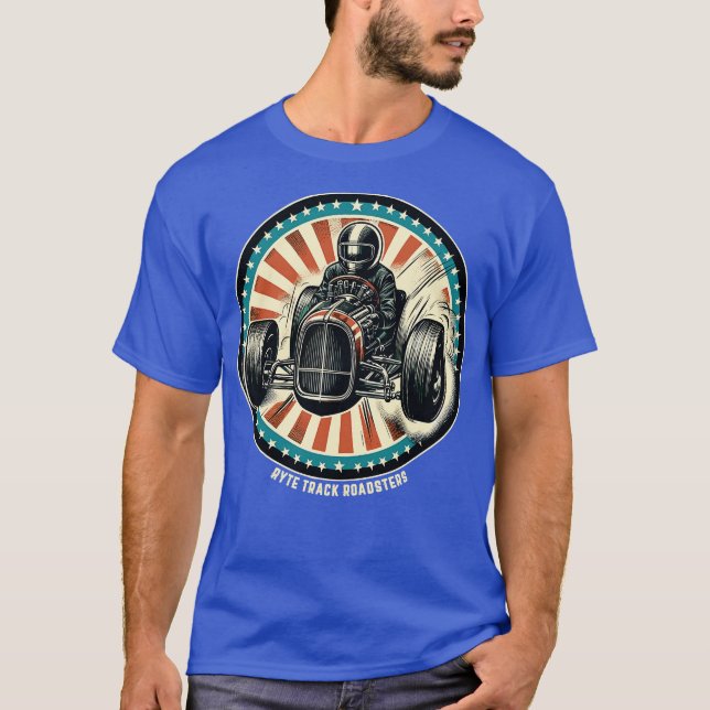 T-shirt Hod Rod Racing Bande Dessinée Style (Devant)