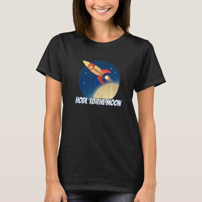 T-shirt Hodl À La Lune Dogecoin Crypto Rocket Doge Crypt (Devant)
