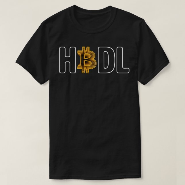 T-shirt Hodl Bitcoin or moderne typographie art cadeau (Design devant)