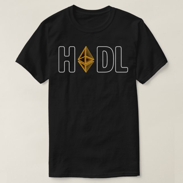 T-shirt Hodl Ethereum or typographie moderne art cadeau (Design devant)