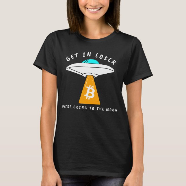T-shirt Hodl - Lune - OVNI - BITCOIN - Crypto (Devant)