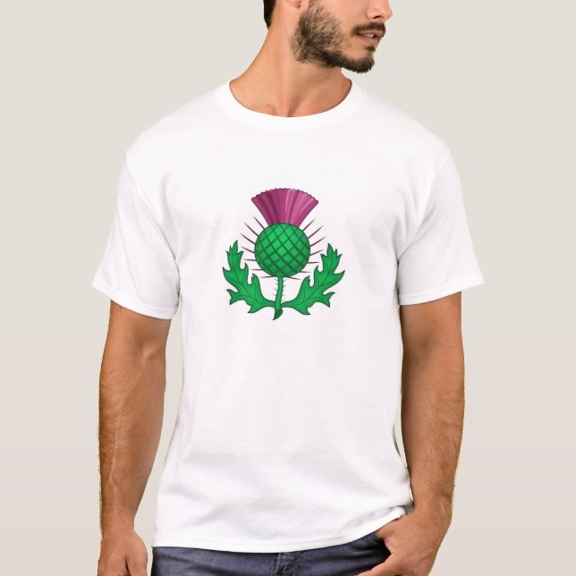 T-shirt Hogmanay Thistle Scotland (Devant)