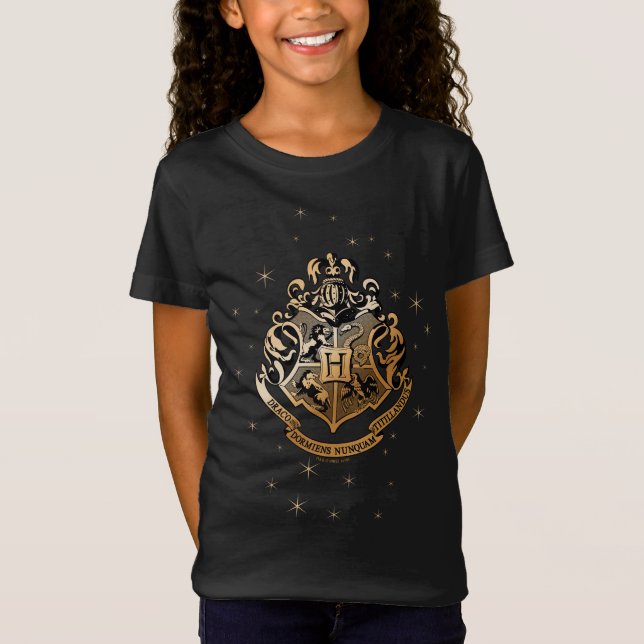 T-Shirt HOGWARTS™ Crest doré (Devant)