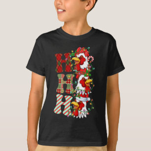 T-shirt Hohoho Chickens Santa Hat Reindeer Joyeux Noël