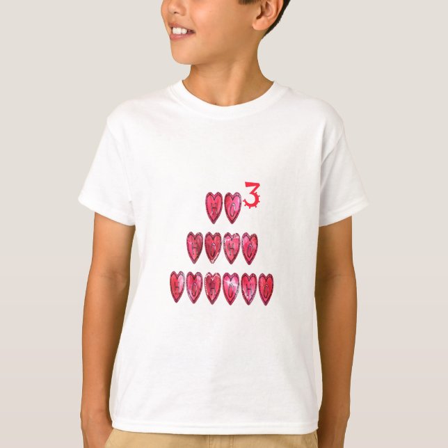 T-shirt Hohoho Hearts Père Noël Cool (Devant)