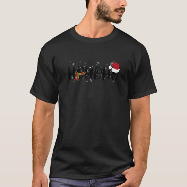 T-shirt Hohoho Mots de Noël Jeu de paroles (Devant)