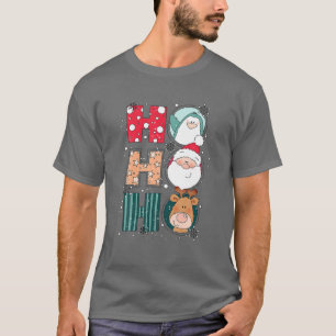 T-shirt Hohoho Noël mignonne Père Noël Reindeer Penguin