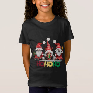 T-Shirt HoHoHo Noël Trois Gnomes Rouges Salle du Père Noël