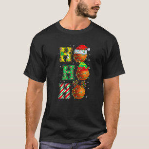 T-shirt HOHOHO Santa Elfe Renne Ballons de Basketball Noël