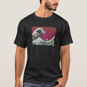 T-shirt Hokusai Grande Vague Retro Moderne Look