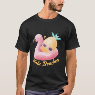 T-shirt Hola Beach Drôle Été Pause Aloha Pineappa Su