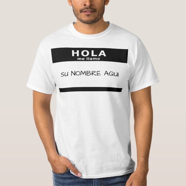 T-shirt hola me llamo (Devant)