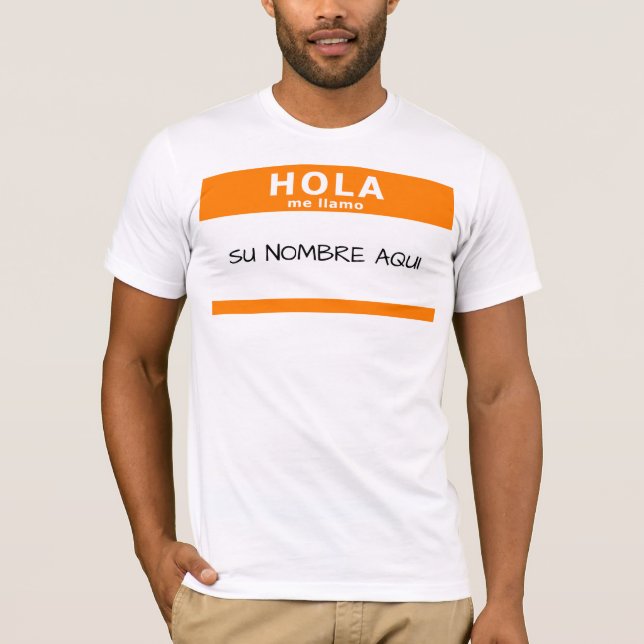 T-shirt hola me llamo (Devant)