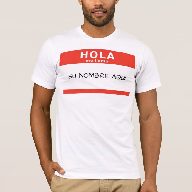T-shirt hola me llamo (Devant)